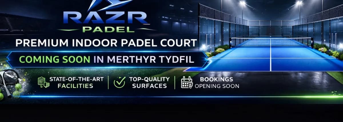Padel courts at RAZR Padel in Merthyr Tydfil – book online